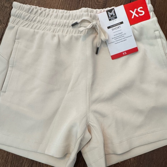 Member's Mark Pants - Sandwash Pull-On Athletic Shorts in Cream - XS